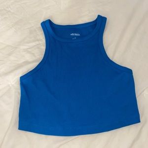 Wild Fable blue high neck crop tank top. Size M. Never worn no tags.